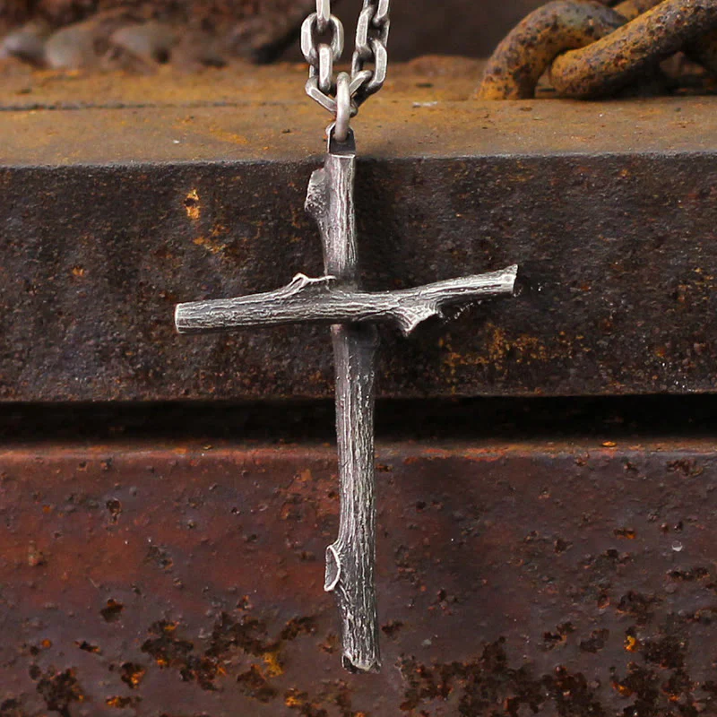 ✝️100% Handmade Sterling Silver Modern & Minimalist Cross Necklace(𝐉𝐚𝐜𝐤 𝐌𝐢𝐥𝐥𝐞𝐫 𝐇𝐚𝐧𝐝𝐦𝐚𝐝𝐞®)