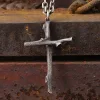 ✝️100% Handmade Sterling Silver Modern & Minimalist Cross Necklace(𝐉𝐚𝐜𝐤 𝐌𝐢𝐥𝐥𝐞𝐫 𝐇𝐚𝐧𝐝𝐦𝐚𝐝𝐞®)