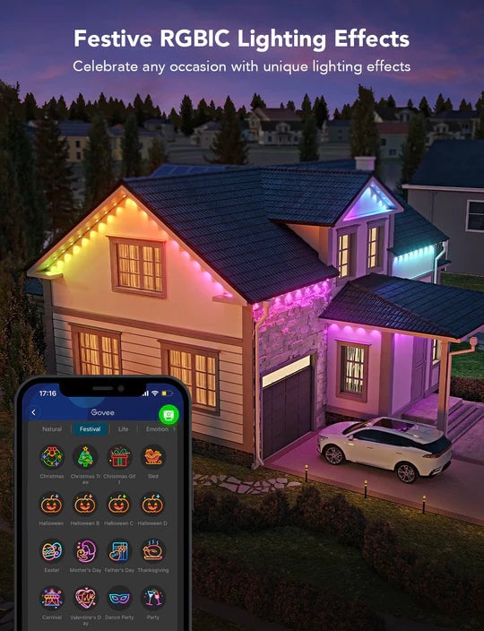 🎃Halloween Sale 48% OFF🔥Wi-Fi Bluetooth Smart Led rgbic for outdoor