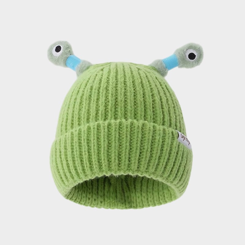 🔥Winter Parent-Child Cute Glowing Little Monster Knit Hat