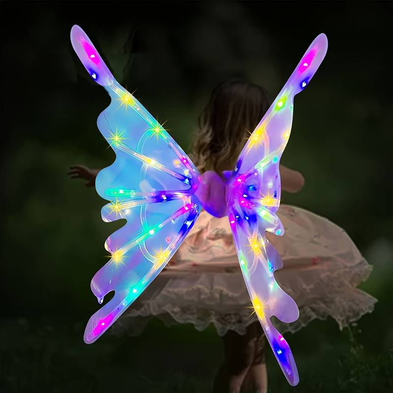 (🎉Last Day Promotion 50% OFF) Girls Electrical Butterfly Wings With Lights Glowing