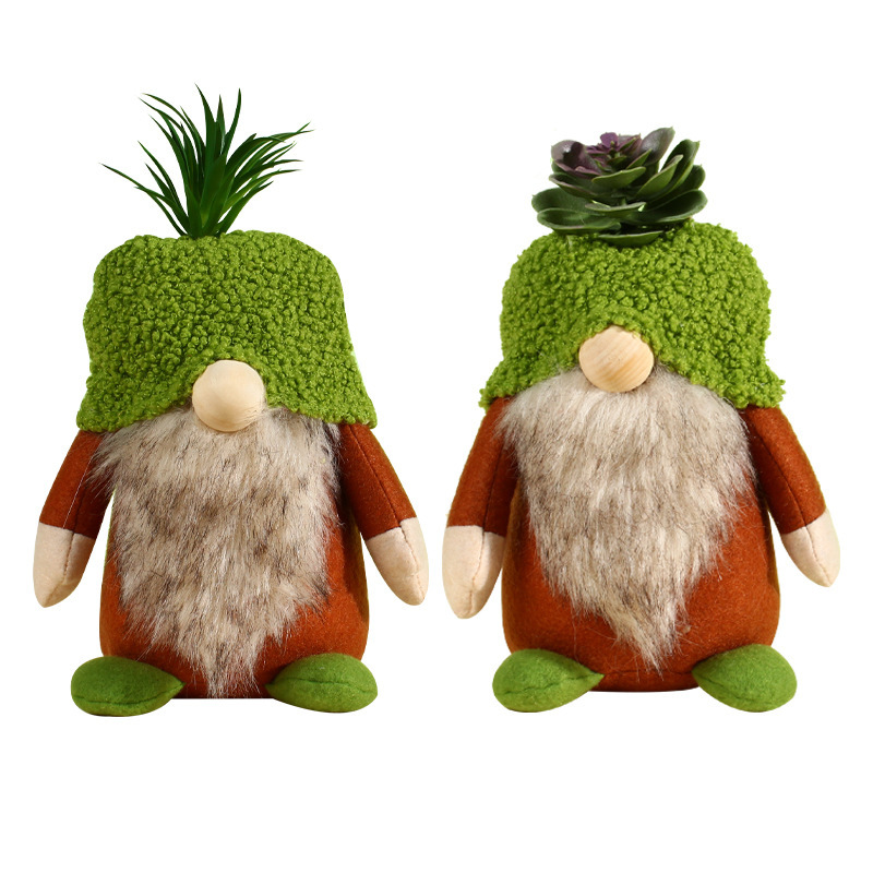 Christmas Green Simulated Elf Succulent No Face Doll