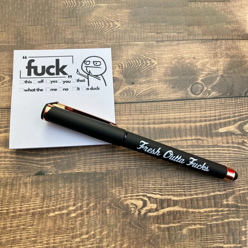 🌲Early Christmas Sale 50% Off🌲💝 Fresh Outta Fucks Pad and Pen