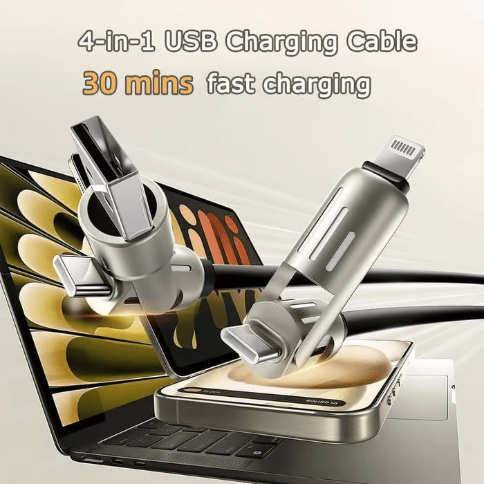🔥Last Day 49% OFF🔥 4-in-1 USB Charging Cable fast charging (With Box)