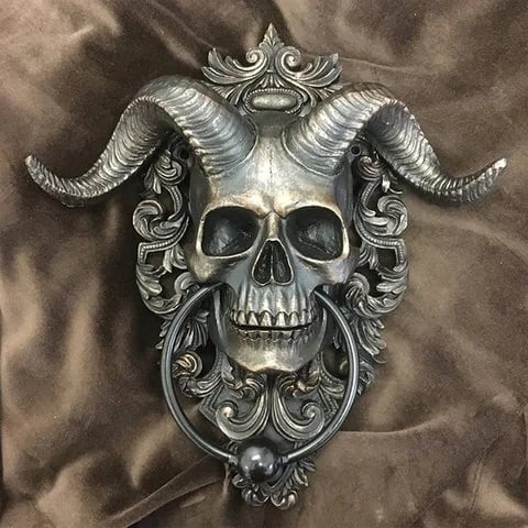 ☠️Last Day Promotion 70% OFF😈Baphomet Horned God Skull Hanging Door Knocker