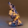 Handmade Natural Emberlite Crow Statue Handcrafted