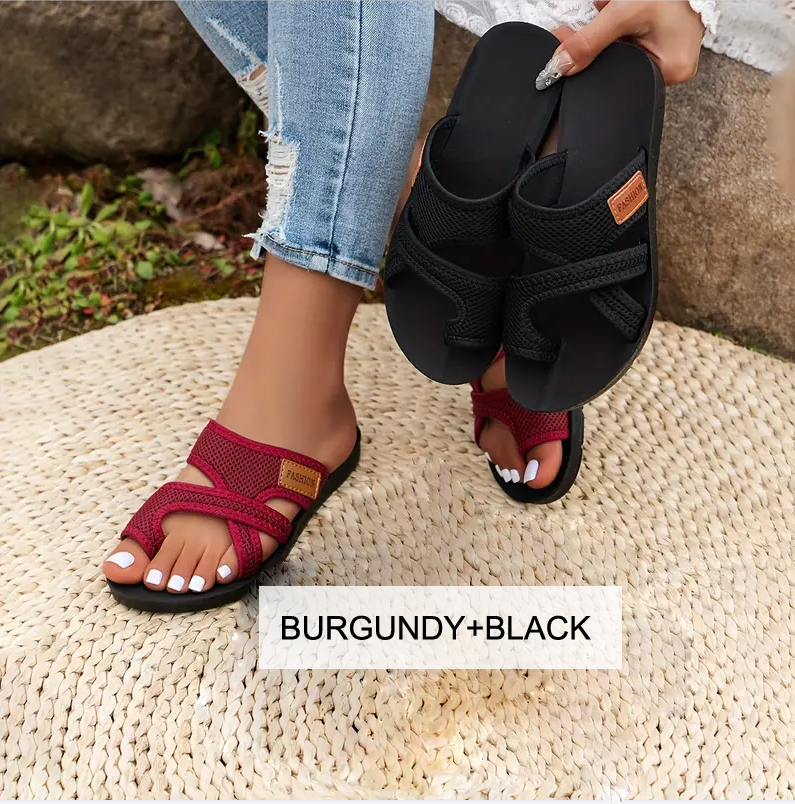 🔥Summer Sizzler Sale 50%✨2024 Women's Hollow Mesh Slide Sandals