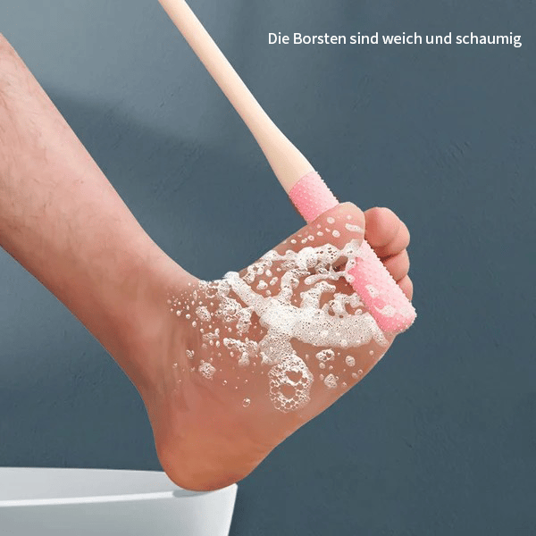 🔥(2 STÜCK/SET) Silikon-Zehenspalt-Reinigungsbürste mit langem Griff und Peelingbürste