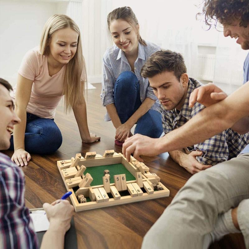 SHUT THE BOX-WOODEN DICE BOARD GAME