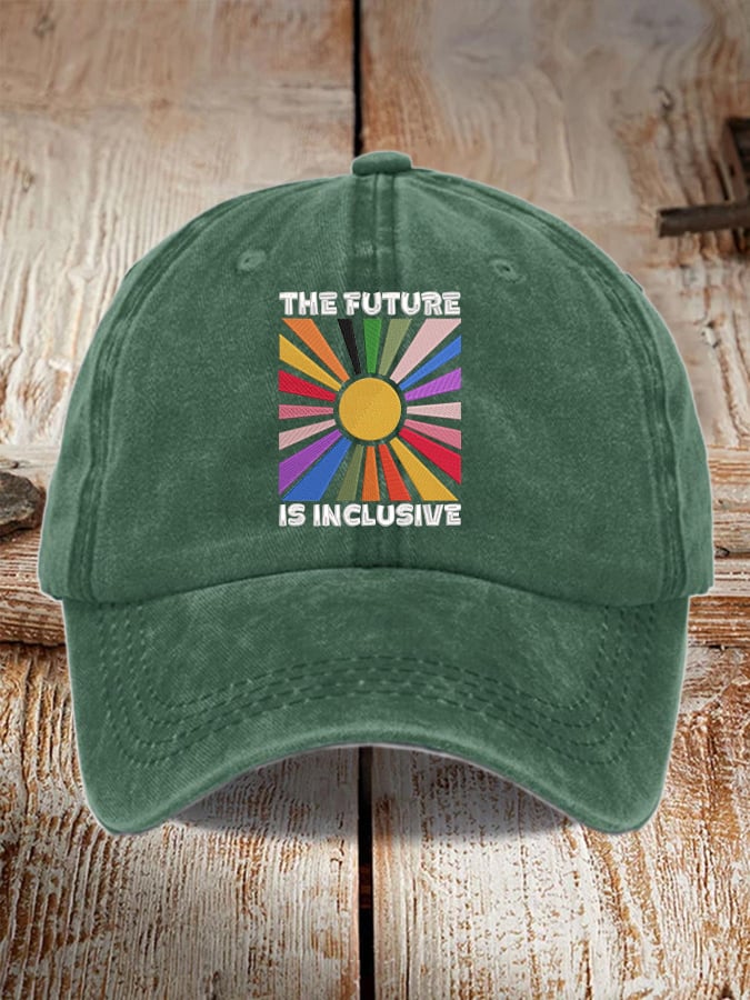 Retro The Future Is Inclusive Print Baseball Cap