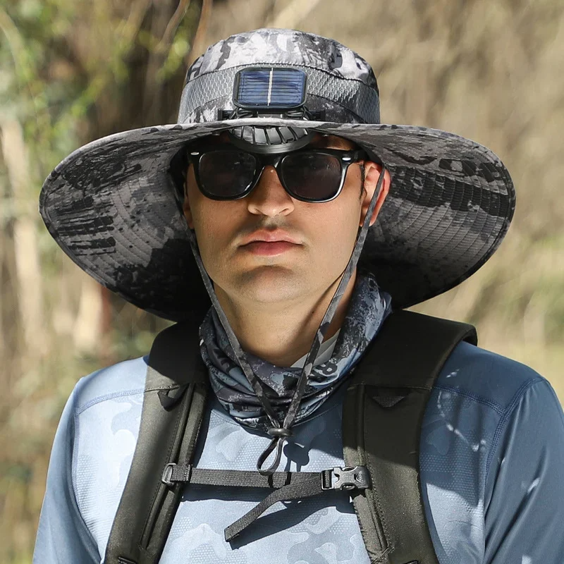 🔥Last Day 50% OFF- Outdoor Wide Brim Sun Hat With Solar Fan (Buy 2 Free Shipping)