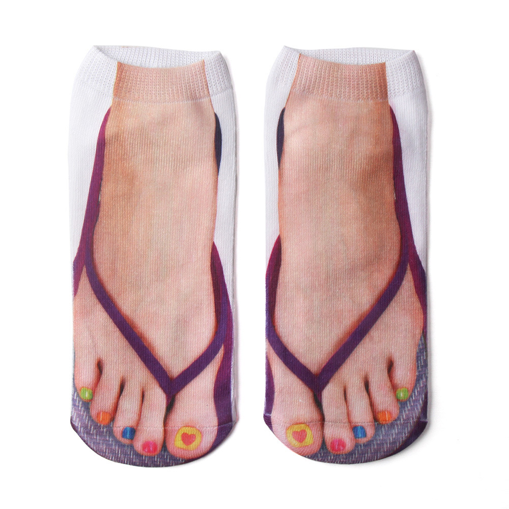 (🎉NEW YEAR HOT SALE-40% OFF) 3D Pattern Flip Flop Socks-BUY 4 GET FREE SHIPPING