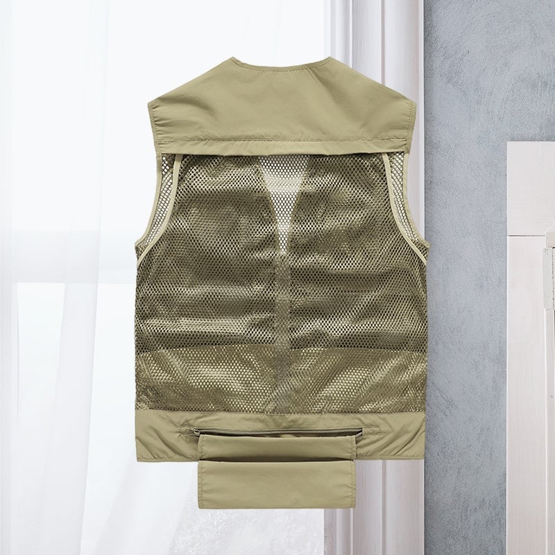 (🔥Last Day Promotion 50% OFF) Breathable Mesh Zip Cargo Vest - Buy 2 Get Extra 10% OFF & Free Shipping
