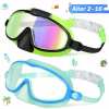 🔥Letzter Tag 50% Rabatt 🏊‍♀️Schwimmbrille mit Nasenschutz, Weitsicht-Tauchmaske
