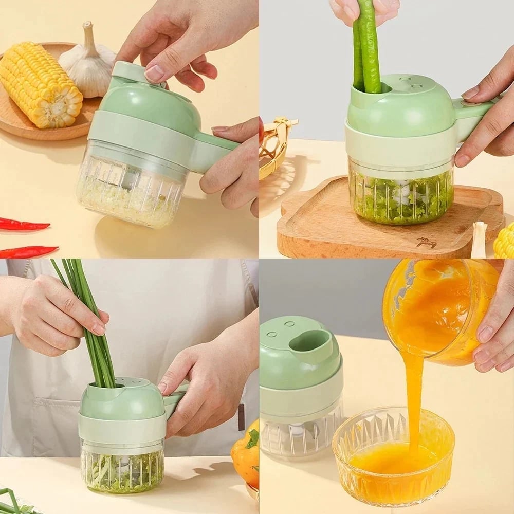 🔥FREE SHIPPING!🔥4 In 1 Portable Electric Vegetable Cutter Set