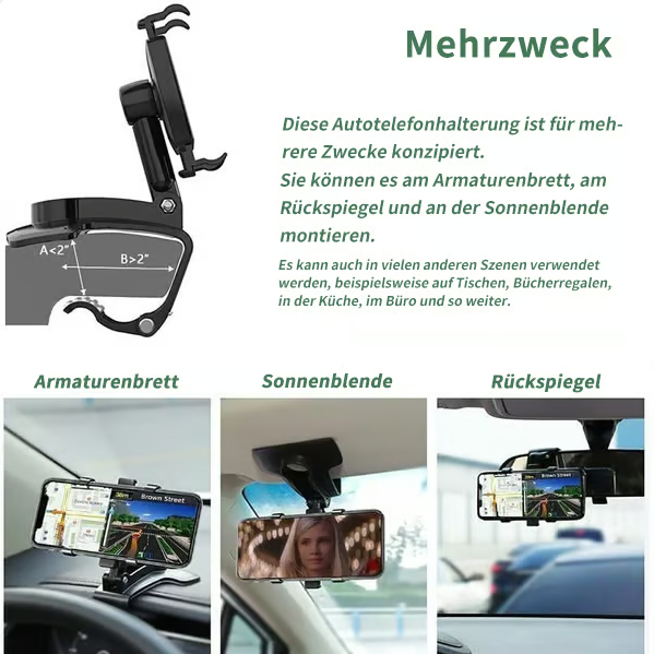 🔥Letzter Tag 49% Rabatt✨360° Dashboard‑Handyhalter