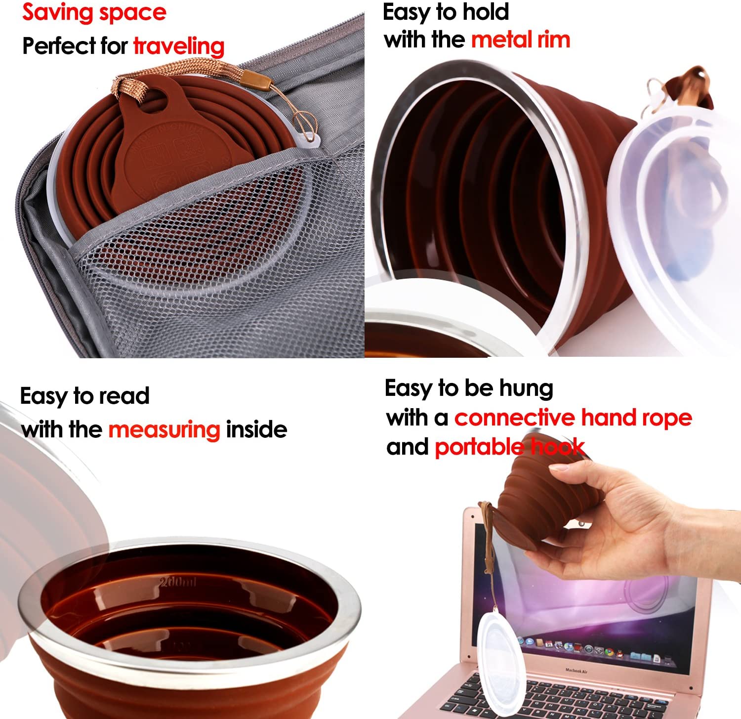 Mother's Day Pre-Sale 48% OFF - Silicone Collapsible Travel Cup[9.22oz](BUY 3 GET 1 FREE NOW)