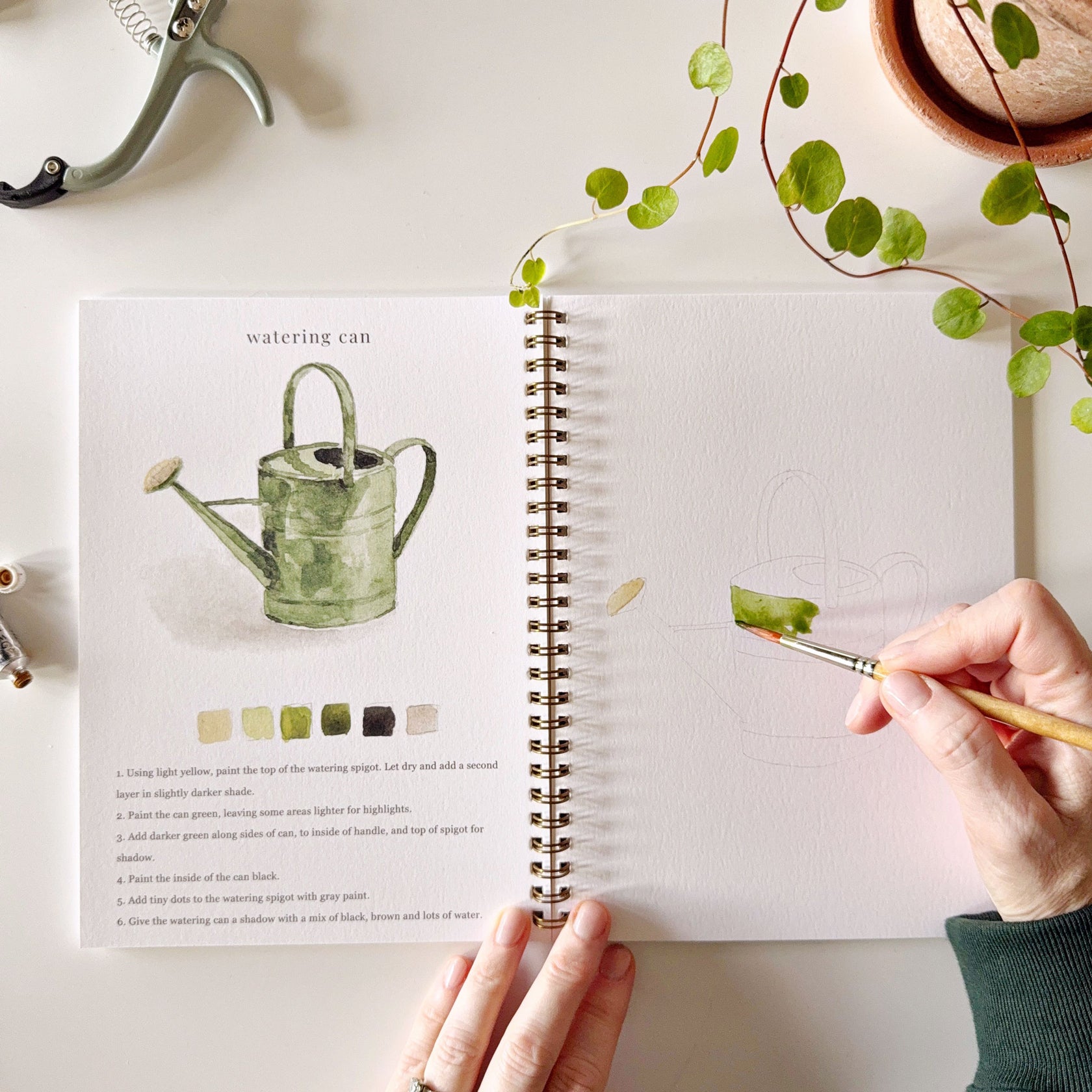 🏡Garden Watercolor Workbook