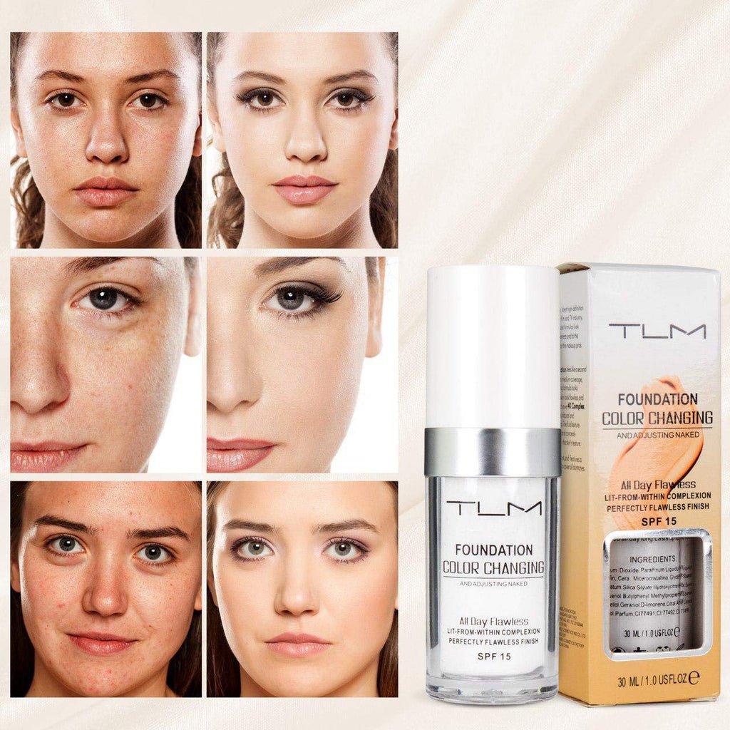 Last Day Promotion 70% OFF - 🔥Colour Changing Mature Skin Foundation⚡Buy 2 Get 1 Free(3 Pcs)