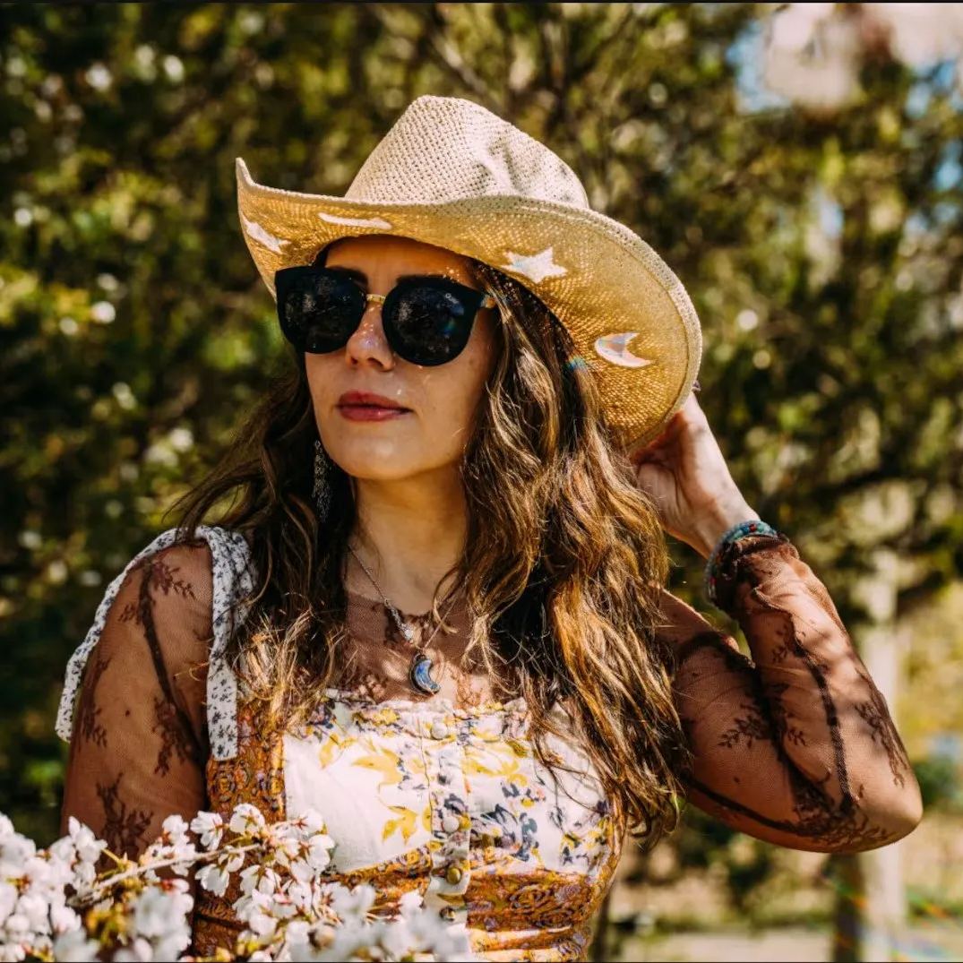 ⏰LAST DAY SALE 50% OFF - Suncatcher Cowgirl Straw Prism Hat