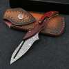 🔪Wood Handle Damask Folding Pocket Knife