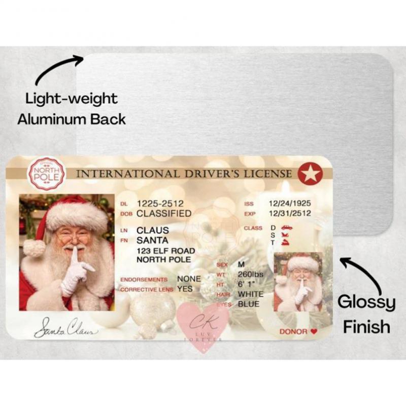 🎄(Christmas Hot Sale - 49% OFF) Santa Driving License,Christmas gift for kids - Buy 4 Free Shipping