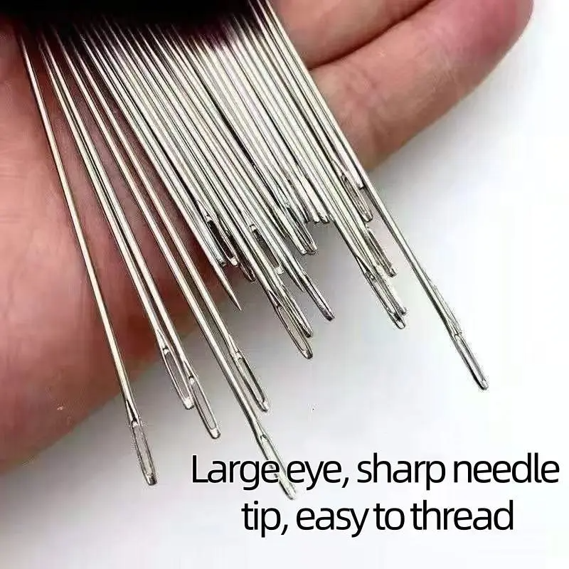 🎄Christmas-Sale 49%Off❤34PCS Big Eye Steel Needles Set🎁BUY MORE FREE MORE