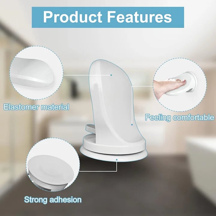 Suction Mount Shower Foot Rest - Easy Install Non Slip