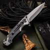 Handmade Black Titanium Knight Outdoor Folding Knife - Free Shipping!!!