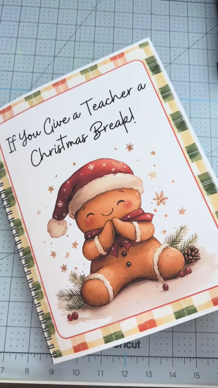 👩‍🏫Teacher Christmas Gift Card Book🍪Christmas Gingerbread Man