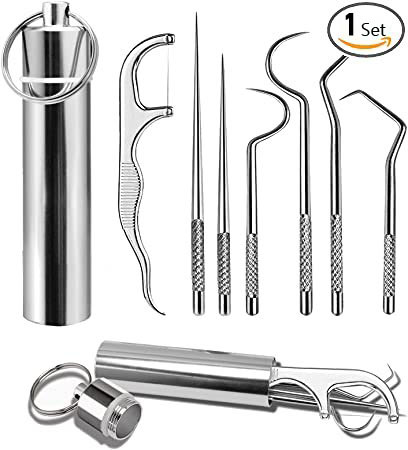 🔥(Last Day Promotion 50 OFF) - Stainless Steel Toothpick Set (7pcs)-Buy 3 Get 2 Free & Free Shipping