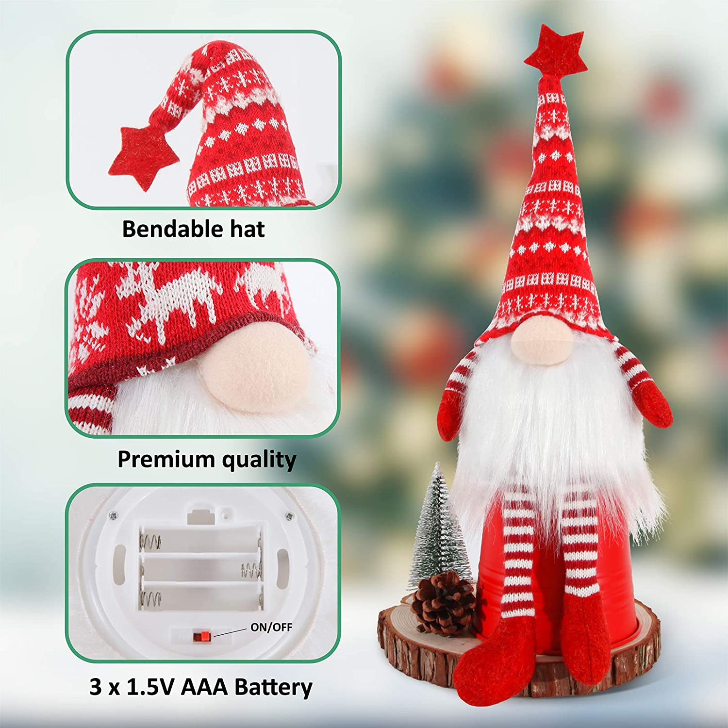 (🎄Early Christmas Sale-49% OFF) Christmas decorative gnome(2 pieces)-BUY 2 GET EXTRA 10% OFF&FREE SHIPPING