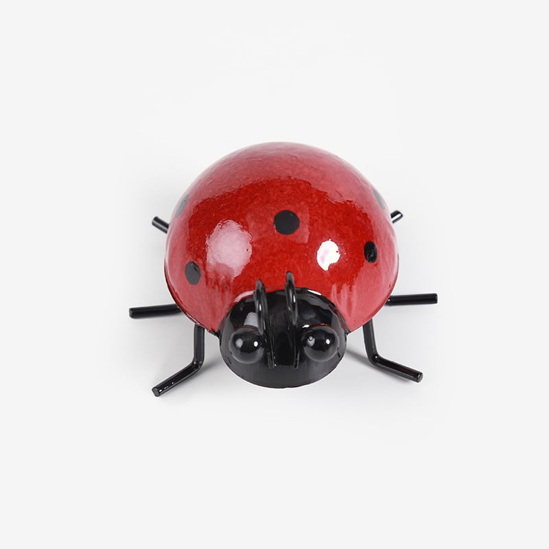 🐞Handmade Metal Garden Wall Art Decoration Set of 4 Cute Ladybug Outdoor Wall Sculptures