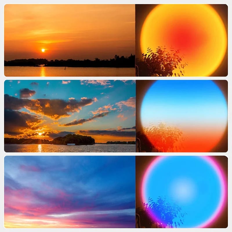 🎁TikTok Last Day Sale - 70% OFF🎁LED Sunset Projection Lamp,for Photography, Selfies, Parties - Home, Bedroom, Wedding, Camping, Valentine's Day, Halloween, Christmas Decor, Sunset Lamp