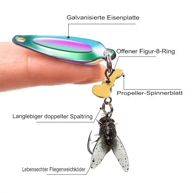 🔥Kaufen 1 und Erhalten 1🎣Metall-Propellerfliegen-Falschköderhaken