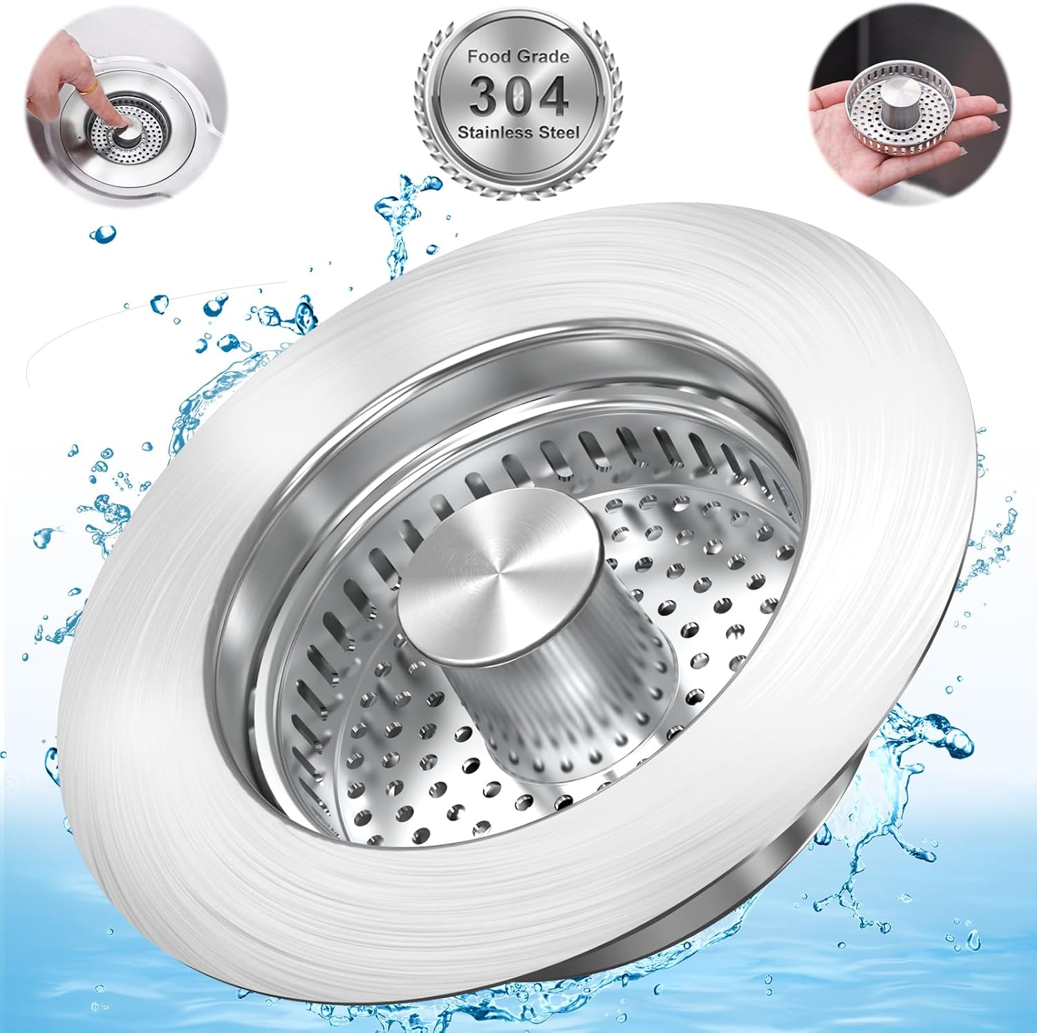 3 in 1 Kitchen Sink Drain Strainer