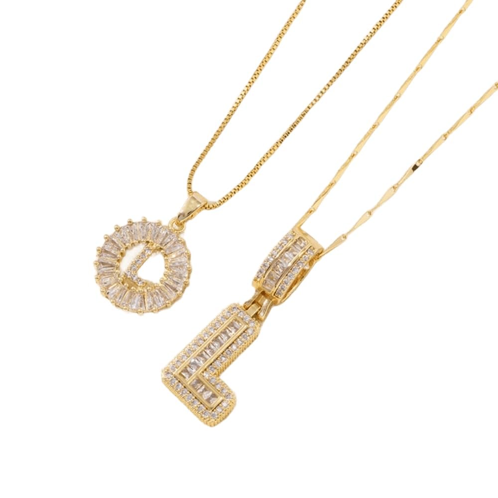 [LAST DAY 49% OFF]  🔥Initial Letter Pendant Necklaces - 2 Pack