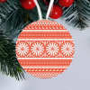 Round Christmas Tree Hanging Sign With Patterns