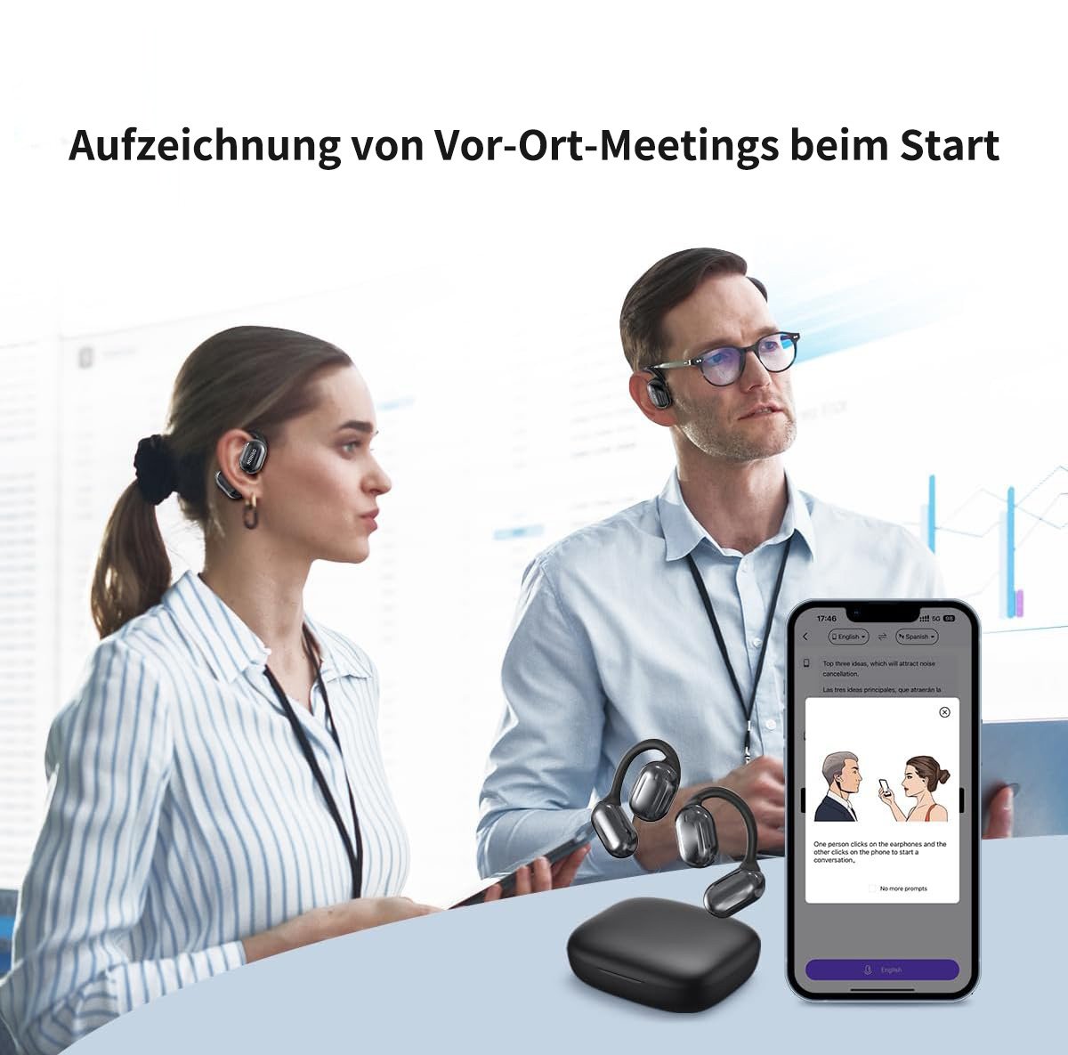 📢Letzter Tag: 49% Rabatt💎AI-Übersetzung Kabellose OWS Bluetooth 5,4-Ohrhörer (kompatibel mit iOS und Android)