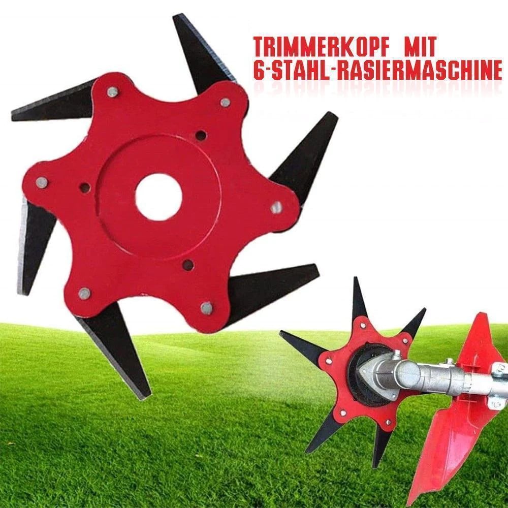 🔥Letzter Tag 49% Rabatt🌿Universal 6-Messer-Trimmerkopf für Rasenmäher
