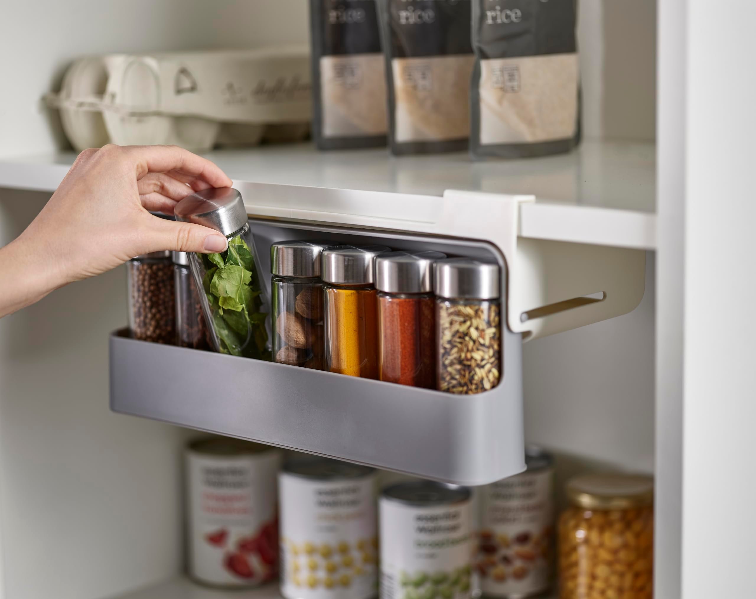 IKEA designer recommendations-Kitchen Under-Shelf Spice Rack Organizer