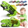 🚗 FREE SHIPPING🚗Transform Dinosaur Transport Devouring Truck With Foldable Sliding Track