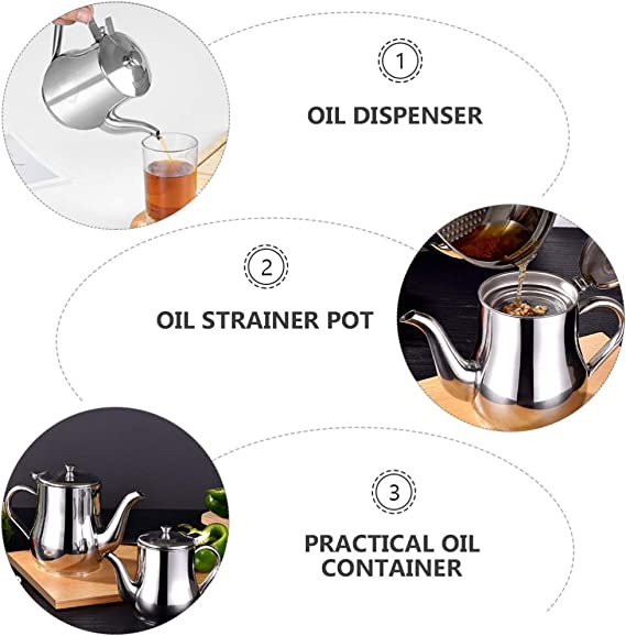 (🌲Christmas Sale Now- 48% OFF) Stainless Steel Oil Filter Pot (24oz)