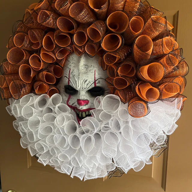 🔥Halloween Creepy Clown Wreath