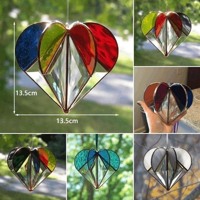 🔥Early Mother's Day sale🔥Stained Heart-shaped Suncatcher-BUY 2 Get Extra 10% OFF