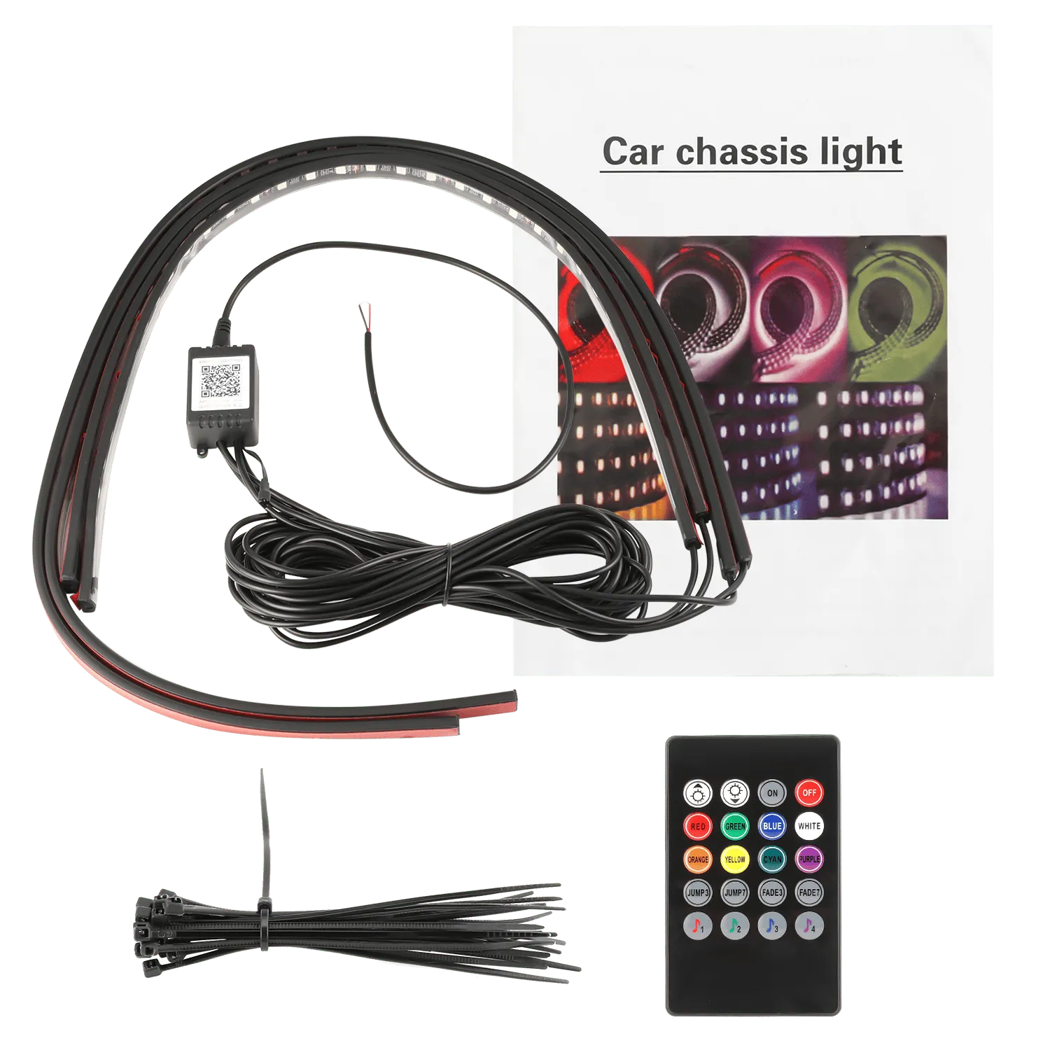 🔥Last Day Promotion 48% OFF-🎁-Car Chassis Flexible RGB Waterproof LED Strip Lights (4PCS)