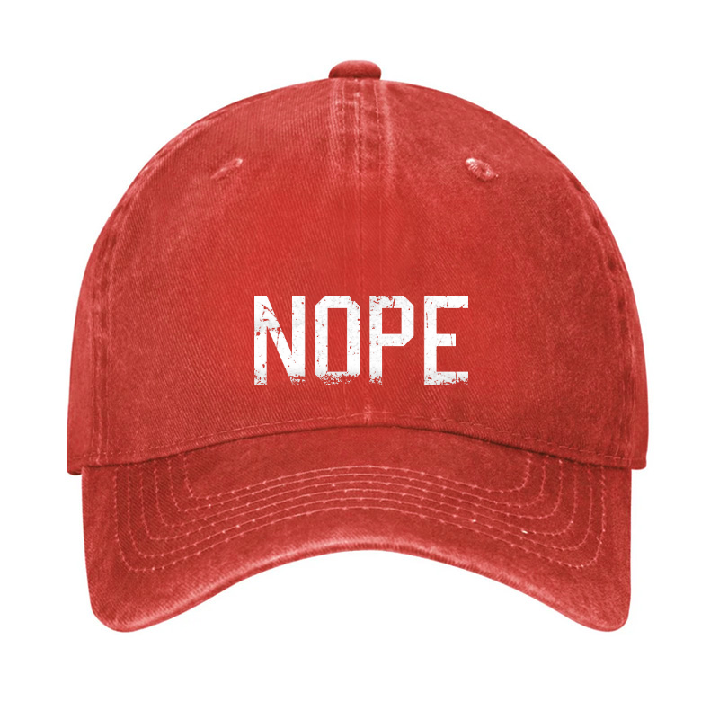 NOPE Funny Sarcastic Hat