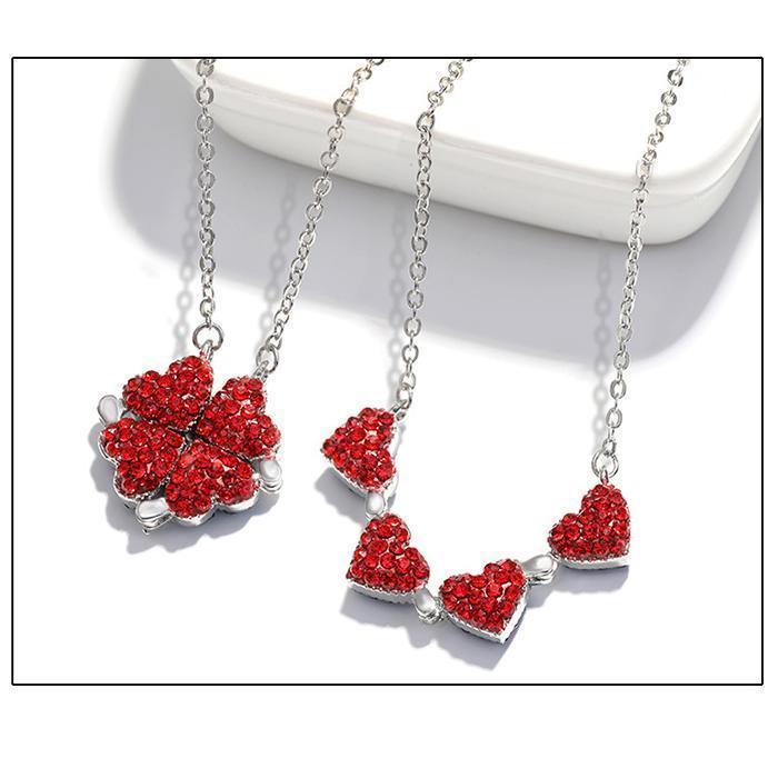 (❤️Mother's Day Promotion - 49% OFF NOW)Women's Favorite Clover Heart Necklace- Buy 1 Get 1 Free