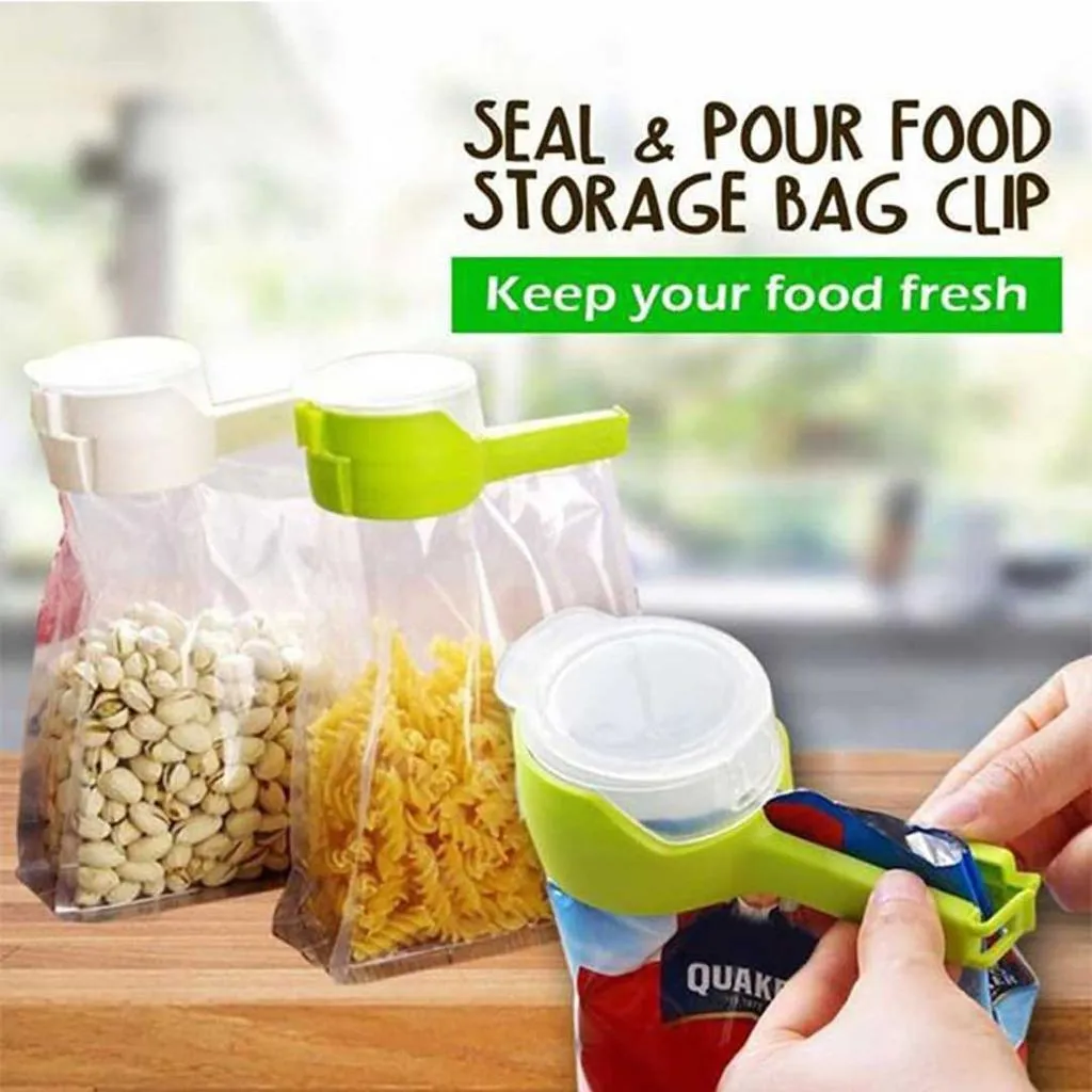 (🌲Early Christmas Sale - 49% OFF) Food Storage Bag Clip with Pour Spout, 🎁 BUY 5 GET 5 FREE & Free Shipping