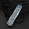 Blue titanium EDC self-defense knife